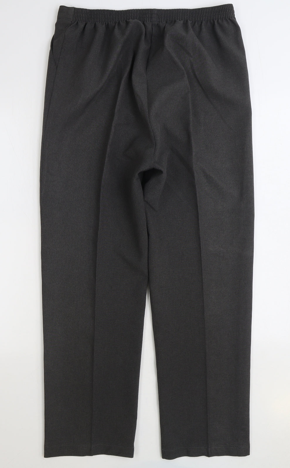 Sarah Hamilton Womens Grey Polyester Trousers Size 16 L28 in Regular