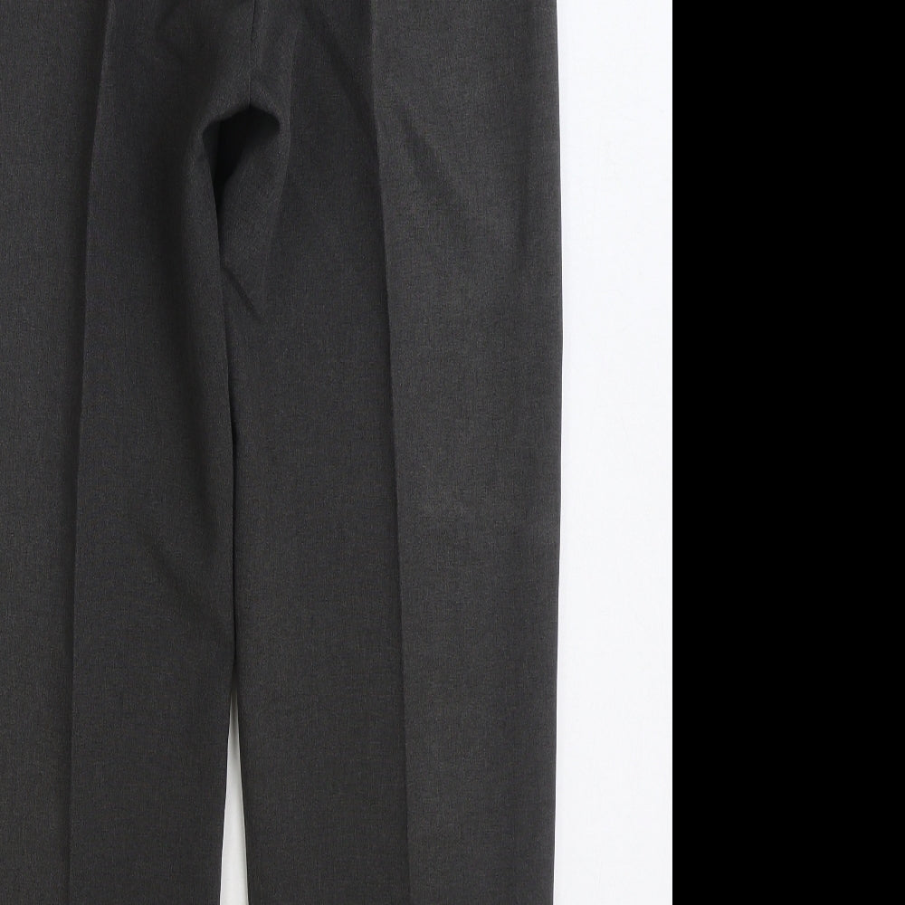 Sarah Hamilton Womens Grey Polyester Trousers Size 16 L28 in Regular