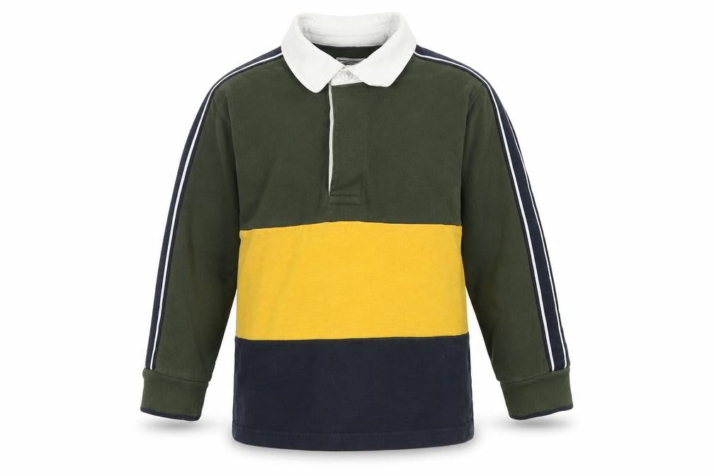 Next Boys Multicoloured Colourblock Cotton Pullover Casual Size 5 Years Collared Button