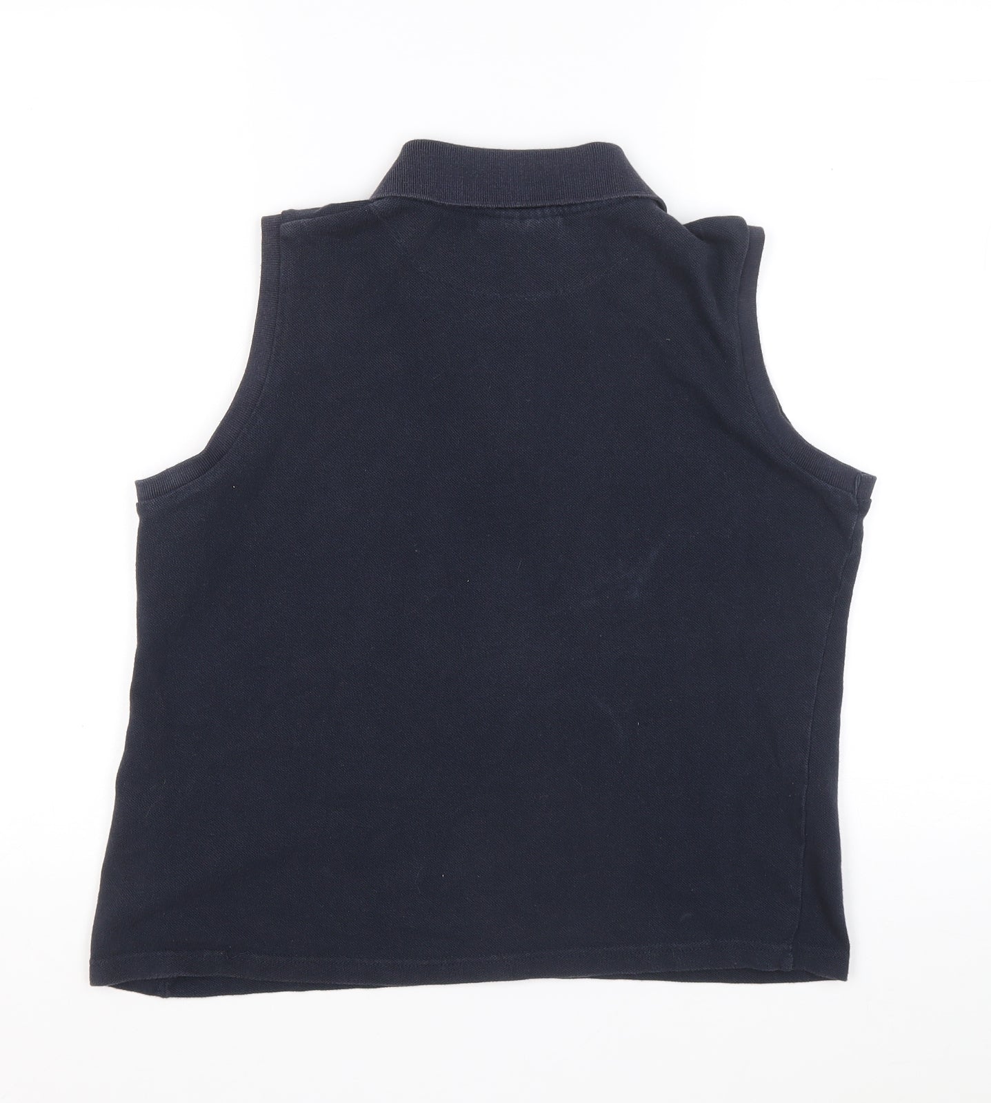 Lady Marlene Womens Blue Cotton Basic Polo Size M Collared - FUN