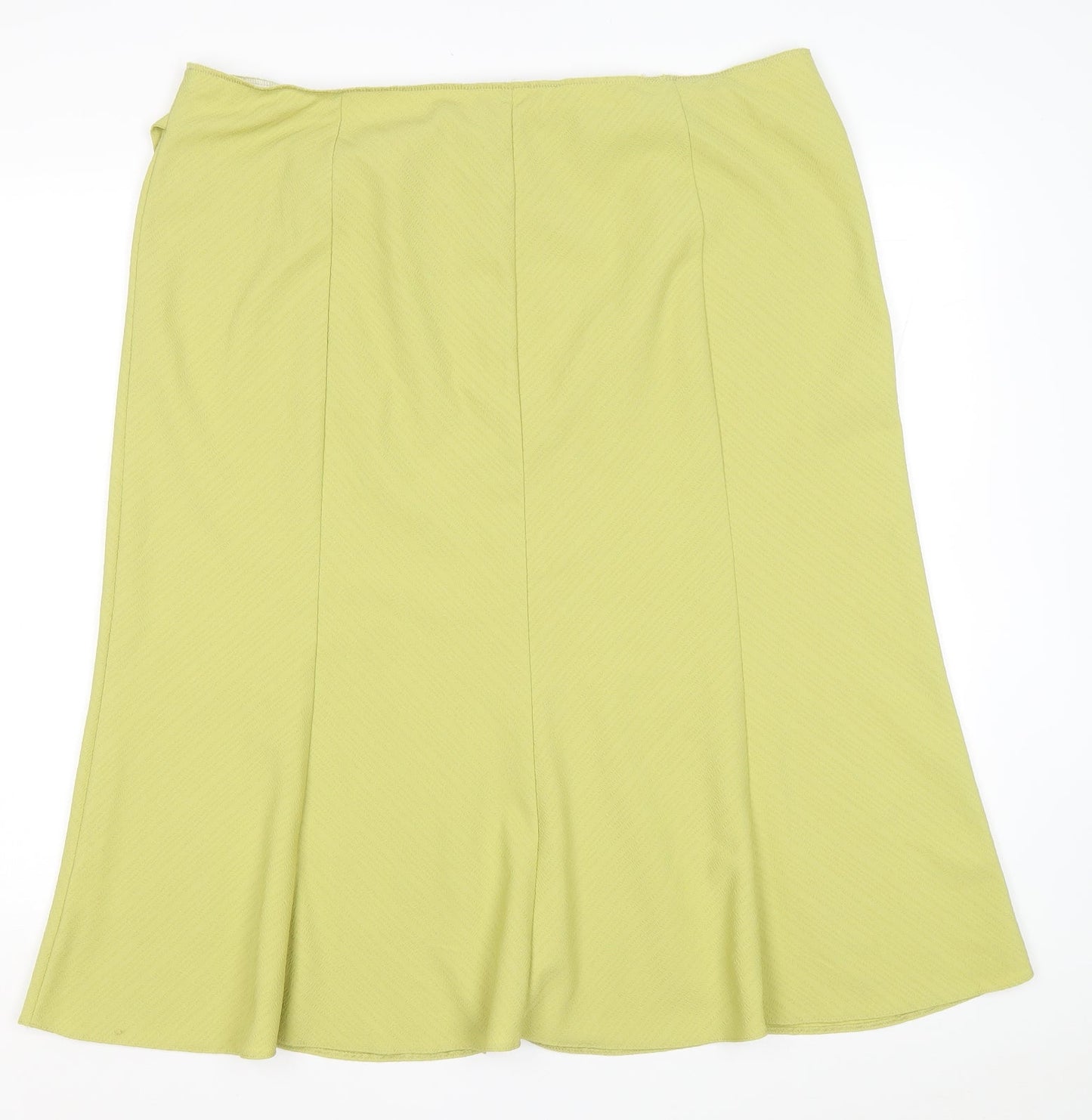 BM Womens Green Polyester Flare Skirt Size 20 Drawstring