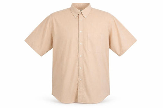 Debenhams Mens Pink Herringbone Cotton Button-Up Size 15.5 Collared Button