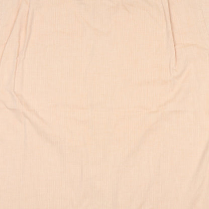 Debenhams Mens Pink Herringbone Cotton Button-Up Size 15.5 Collared Button