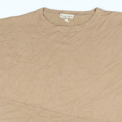 Phase Eight Womens Beige Round Neck Viscose Pullover Jumper Size S - Batwing