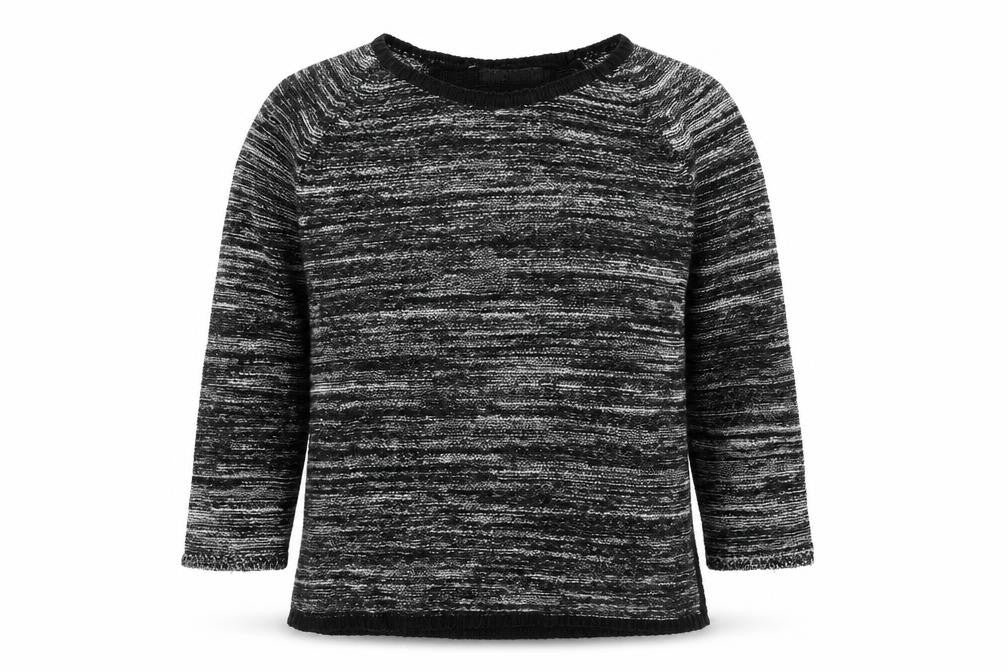 QED London Womens Black Round Neck Acrylic Pullover Jumper Size L