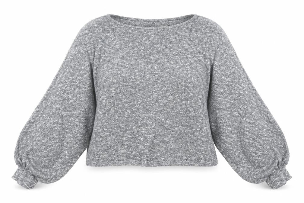 SheIn Womens Grey Scoop Neck Polyester Pullover Jumper Size L