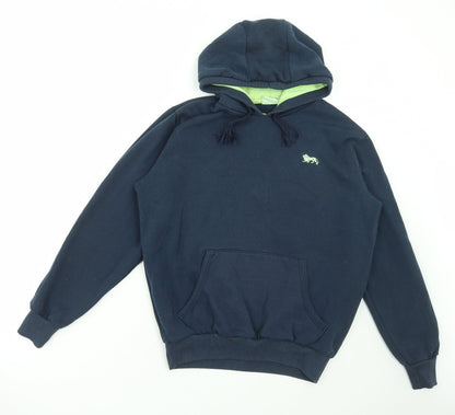 Preloved Lonsdale Mens Blue Cotton Pullover Hoodie Size S - Front