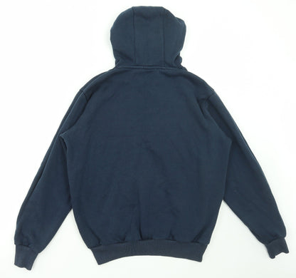 Preloved Lonsdale Mens Blue Cotton Pullover Hoodie Size S - Back