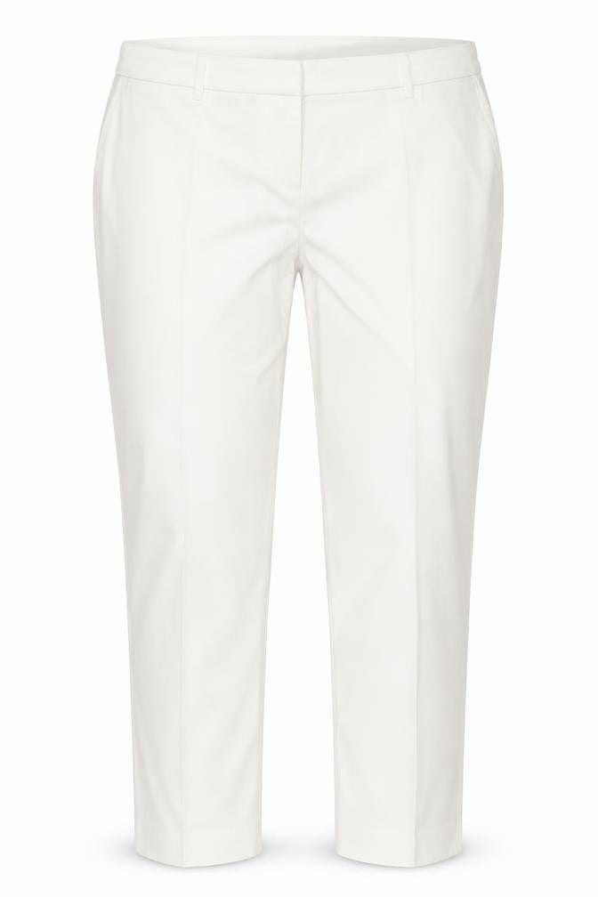 Preworn Womens White Polyester Trousers Size 38 in L27 in Regular Zip