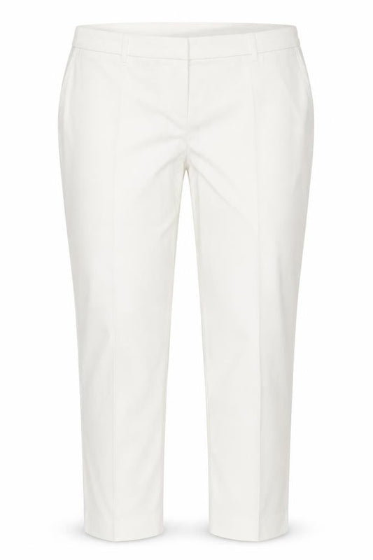 Preworn Womens White Polyester Trousers Size 38 in L27 in Regular Zip