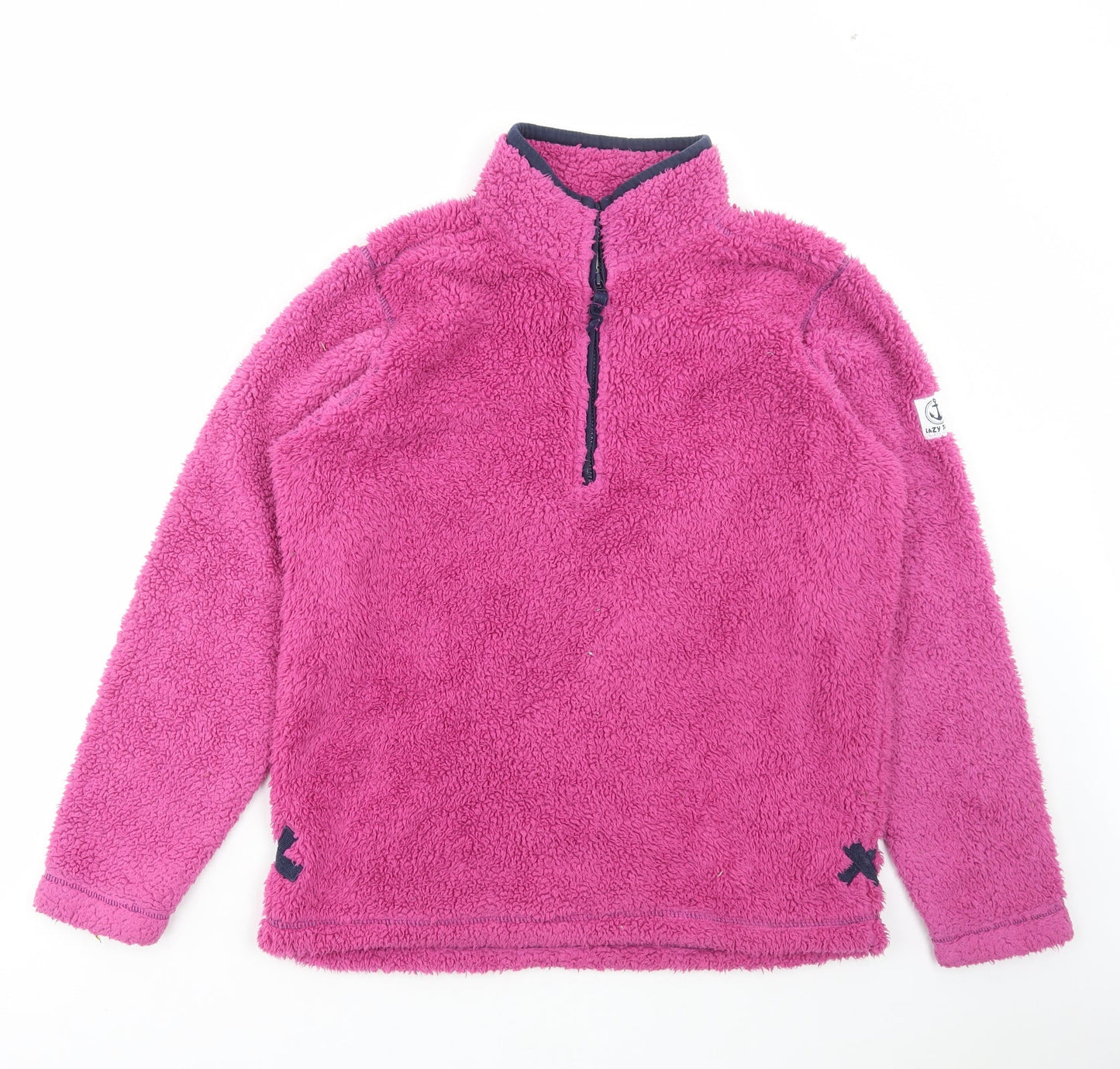 Lazy Jacks Womens Purple Polyester Pullover Sweatshirt Size 12 Zip
