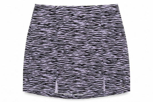 Pull&Bear Pull Womens Purple Animal Print Viscose Mini Skirt Size M Zip