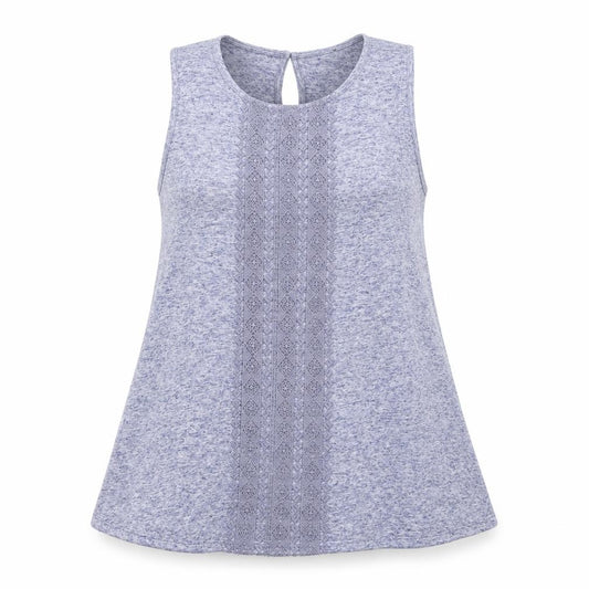 F&F Womens Blue Polyester Basic Tank Size 12 Round Neck