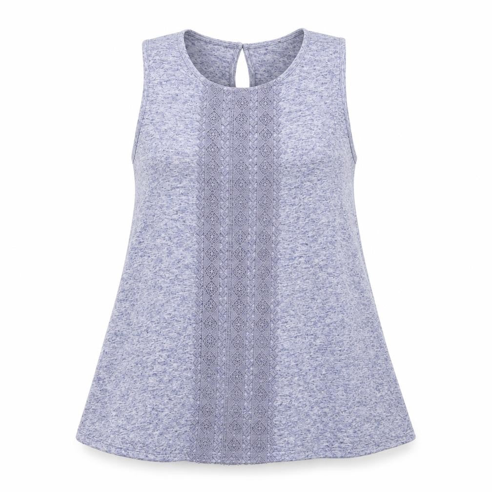 F&F Womens Blue Polyester Basic Tank Size 12 Round Neck