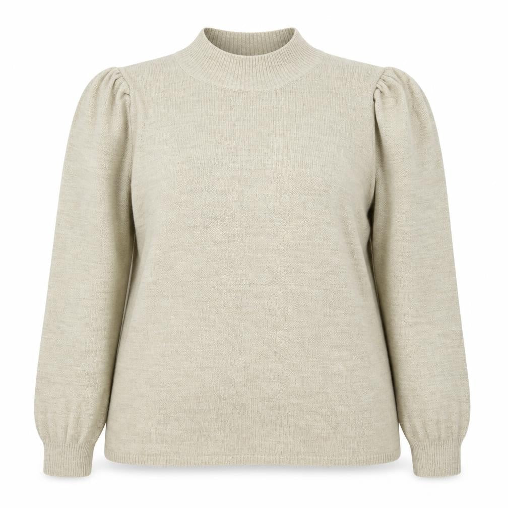 Matalan Womens Beige Round Neck Acrylic Pullover Jumper Size 18
