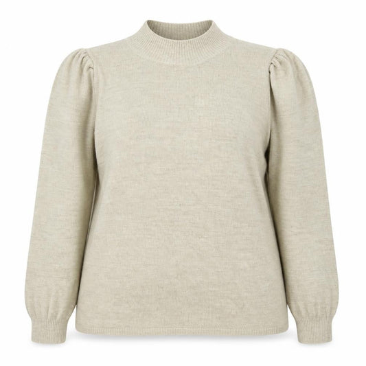 Matalan Womens Beige Round Neck Acrylic Pullover Jumper Size 18