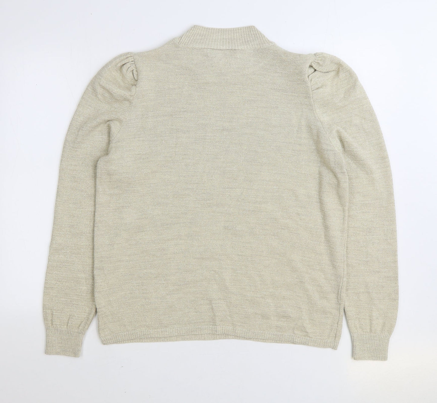 Matalan Womens Beige Round Neck Acrylic Pullover Jumper Size 18