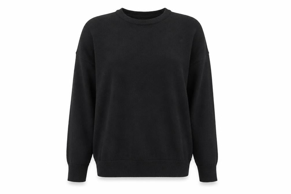New Look Womens Black Round Neck Polyester Pullover Jumper Size M