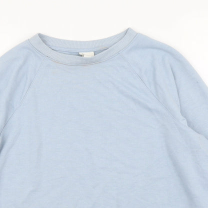H&M Womens Blue Polyester Pullover Sweatshirt Size S Pullover
