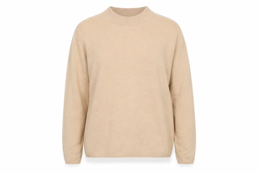 Primark Womens Beige Mock Neck Polyester Pullover Jumper Size XL