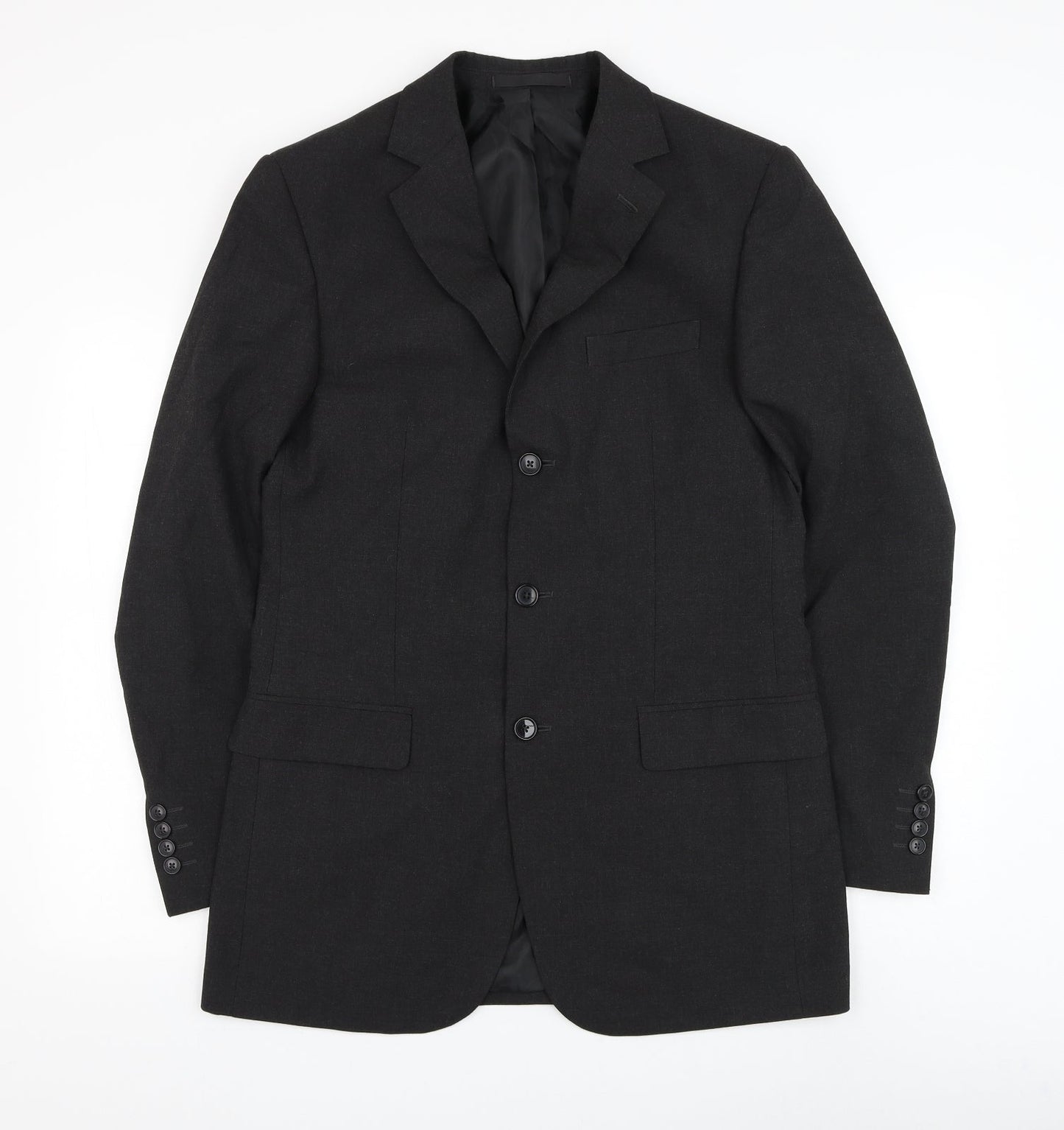 Marks and Spencer Mens Grey Polyester Jacket Suit Jacket Size 38
