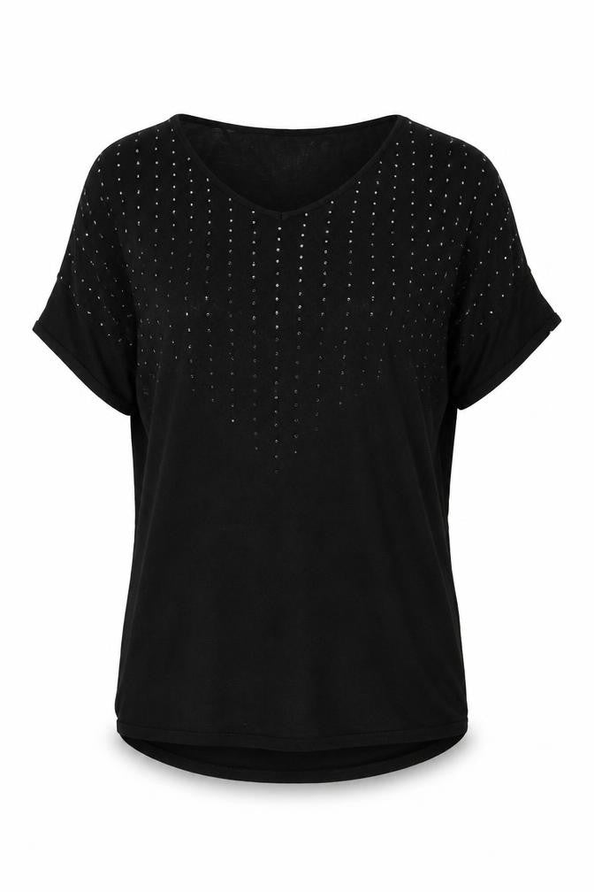 Saint Womens Black V-Neck Polyester Pullover Jumper Size M