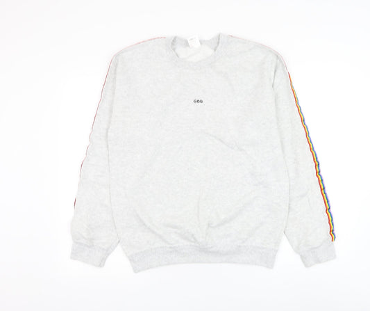 G&G Womens Grey Polyester Pullover Sweatshirt Size S Pullover