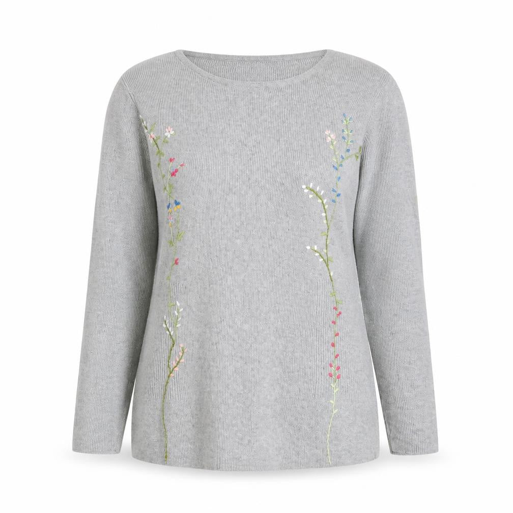 Gap Womens Grey Round Neck Cotton Pullover Jumper Size S