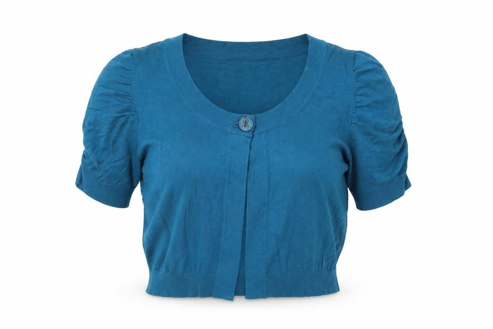 Papaya Womens Blue Round Neck Viscose Cardigan Jumper Size 12