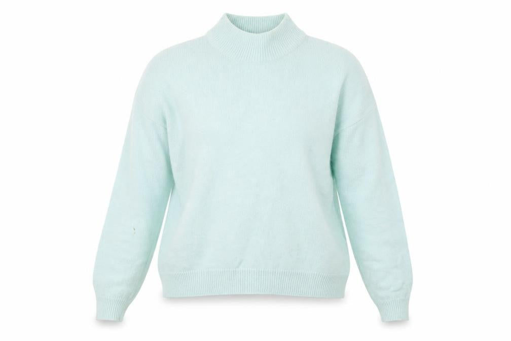 New Look Womens Green High Neck Nylon Pullover Jumper Size 14