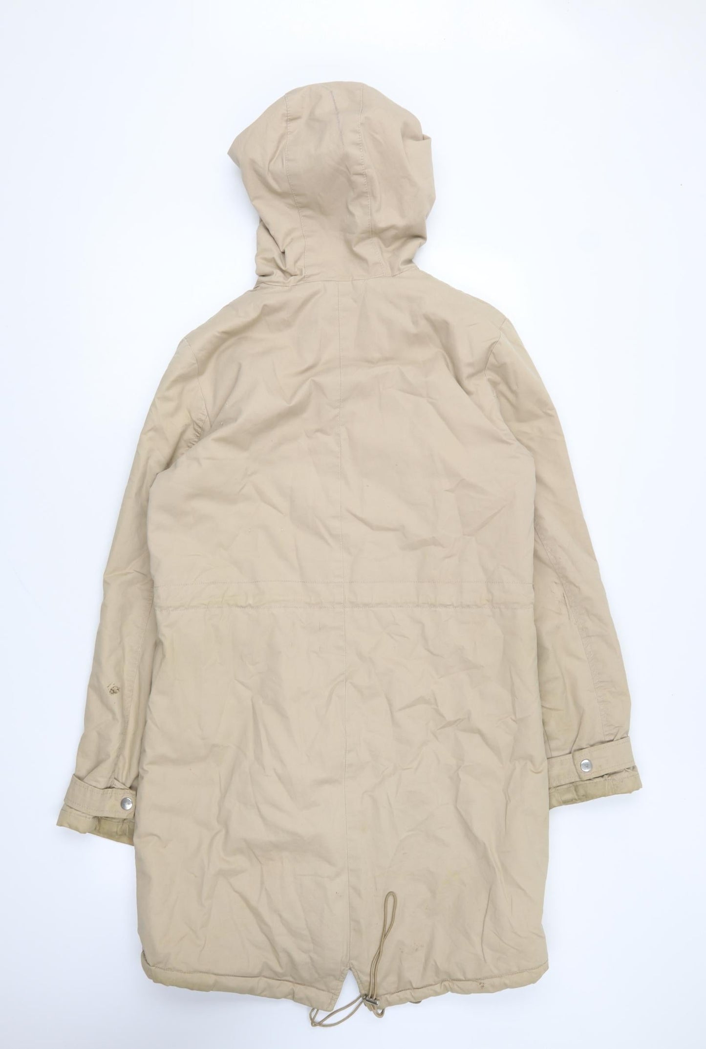 Hamett Womens Beige Parka Coat Size S Zip