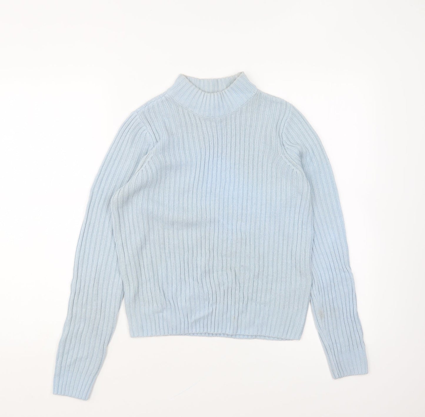 H&M Womens Blue Round Neck Acrylic Pullover Jumper Size XS