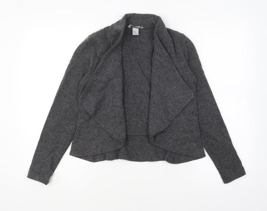 H&M Womens Grey V-Neck Acrylic Cardigan Jumper Size XS