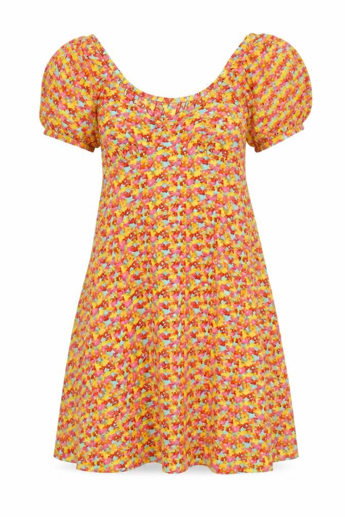 Primark Womens Multicoloured Floral Viscose A-Line Size 6 Cowl Neck Pullover