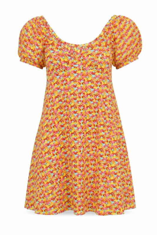 Primark Womens Multicoloured Floral Viscose A-Line Size 6 Cowl Neck Pullover