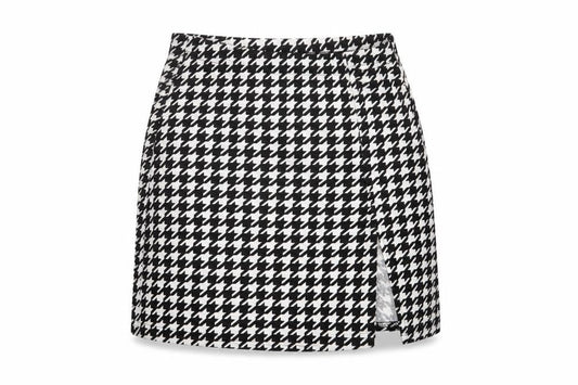 SHEIN Womens White Geometric Polyester A-Line Skirt Size XS