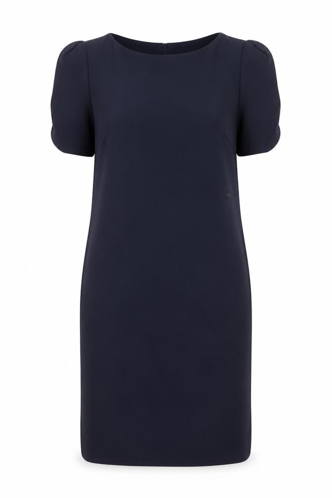 Marks & Spencer Womens Blue Polyester Shift Size 10 Boat Neck Pullover