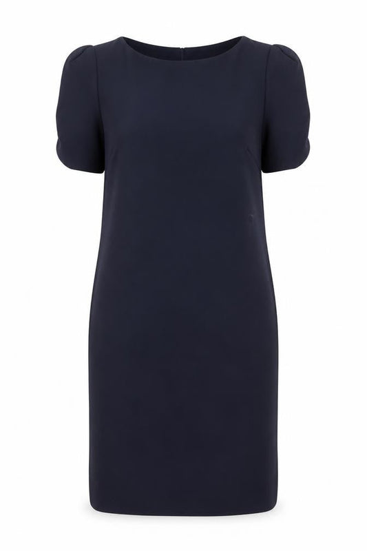 Marks & Spencer Womens Blue Polyester Shift Size 10 Boat Neck Pullover