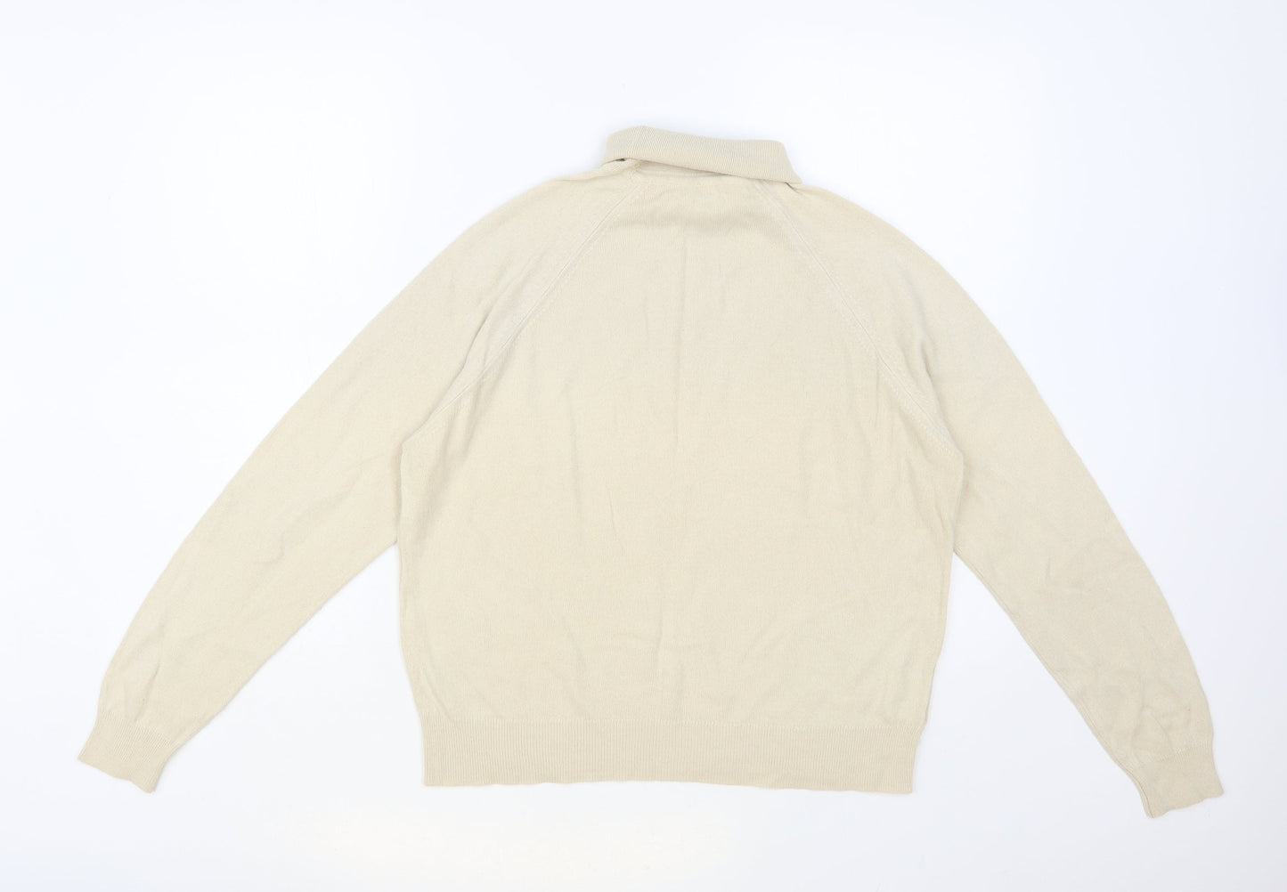 Preworn Womens Beige Roll Neck Acrylic Pullover Jumper Size 18