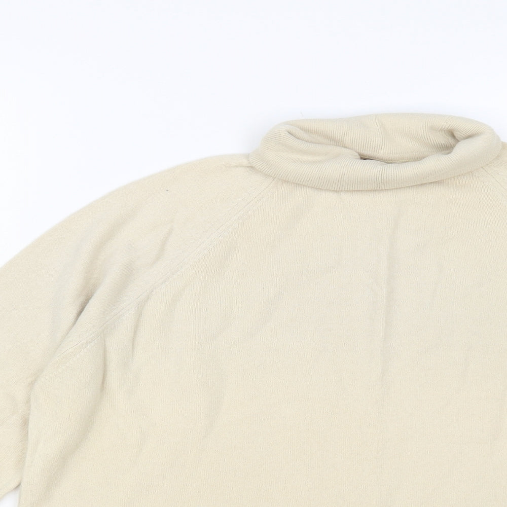 Preworn Womens Beige Roll Neck Acrylic Pullover Jumper Size 18