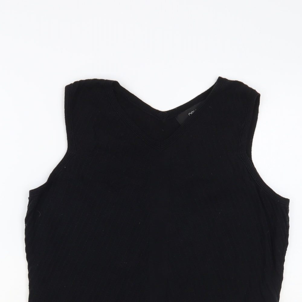 NEXT Womens Black Nylon Basic Tank Size 10 V-Neck