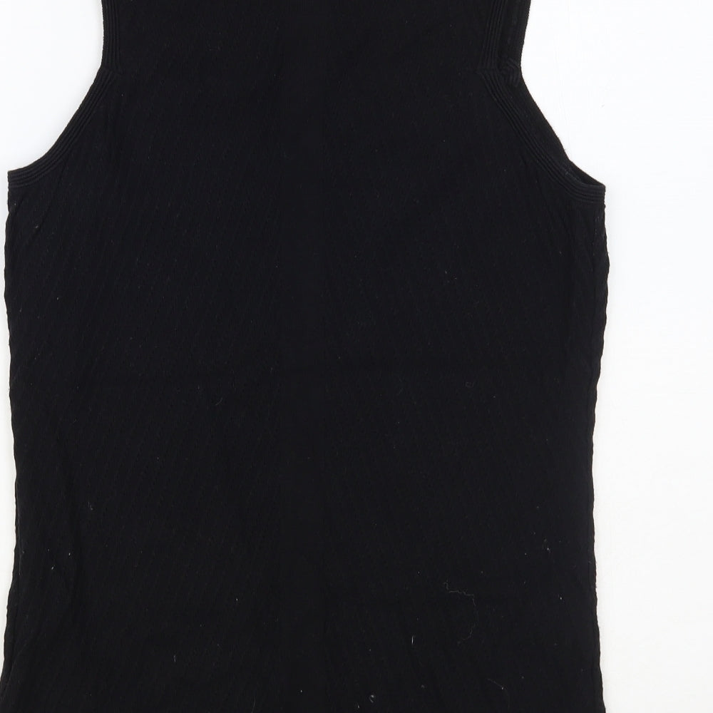 NEXT Womens Black Nylon Basic Tank Size 10 V-Neck