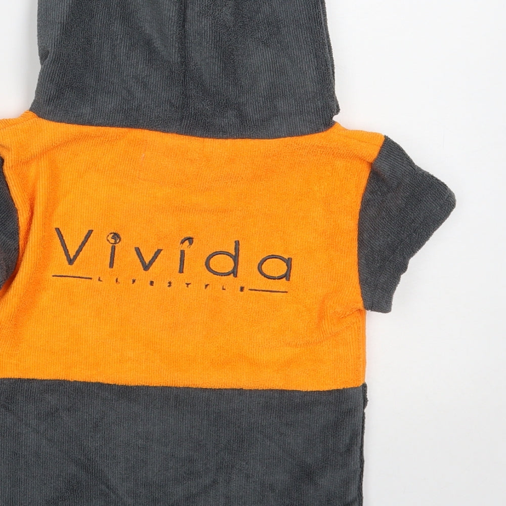 Vivida Boys Grey Colourblock Polyester Pullover Hoodie Size 2-3 Years Pullover