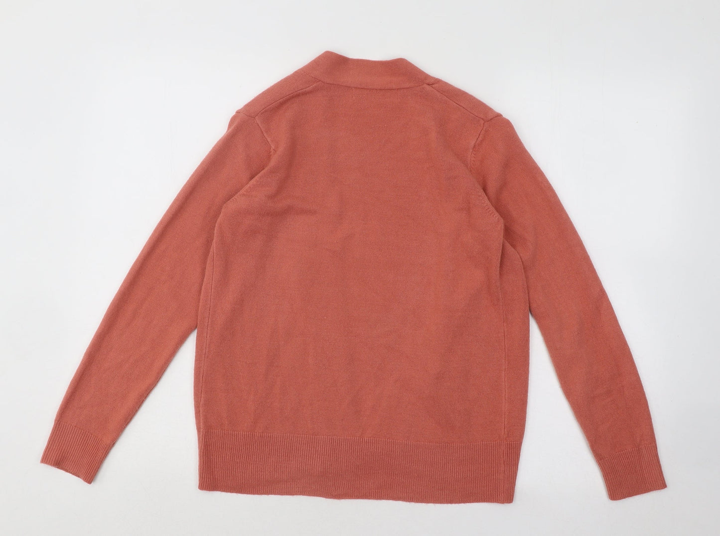 Marks and Spencer Womens Pink V-Neck Acrylic Cardigan Jumper Size S