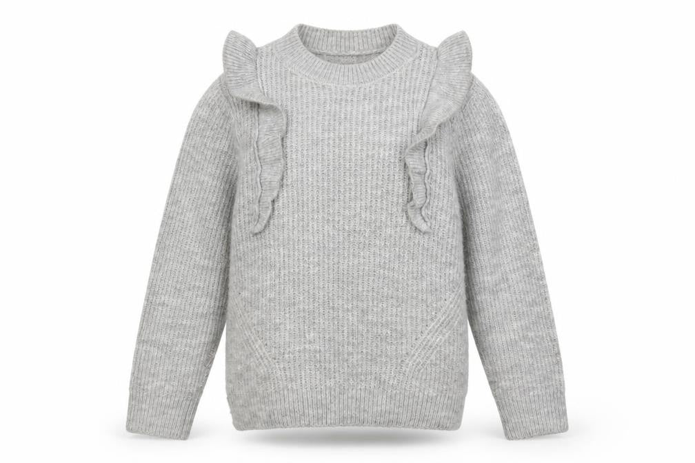 George Womens Grey Mock Neck Acrylic Pullover Jumper Size XS
