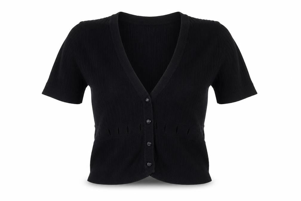Atmosphere Womens Black V-Neck Acrylic Pullover Jumper Size 10