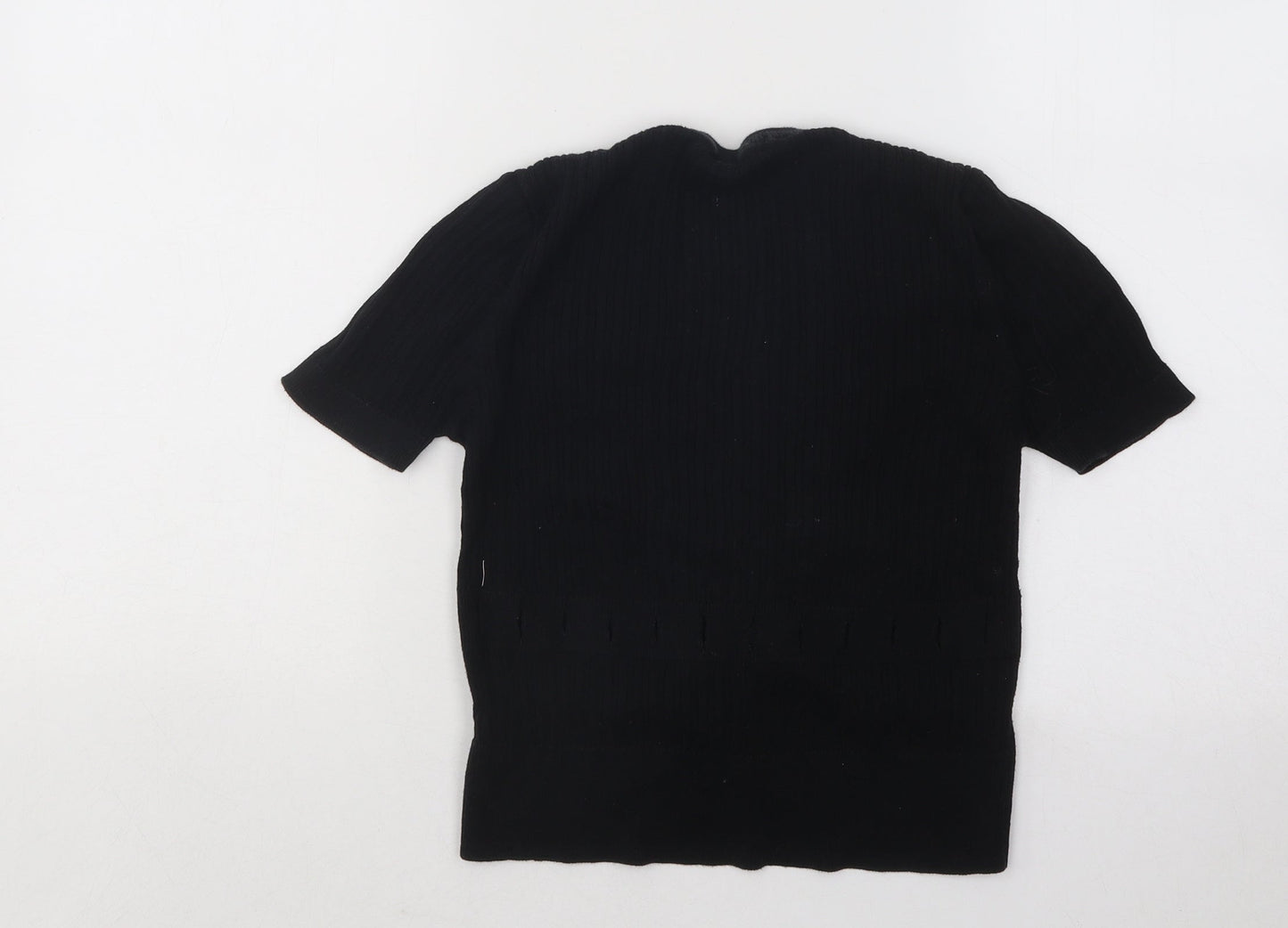 Atmosphere Womens Black V-Neck Acrylic Pullover Jumper Size 10