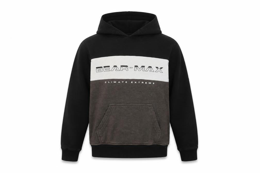 Bear-Max Boys Multicoloured Colourblock Cotton Pullover Hoodie Size L Pullover - Climate Extreme