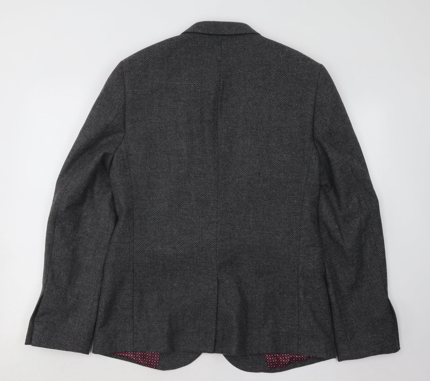 Burton Mens Grey Wool Jacket Suit Jacket Size 40
