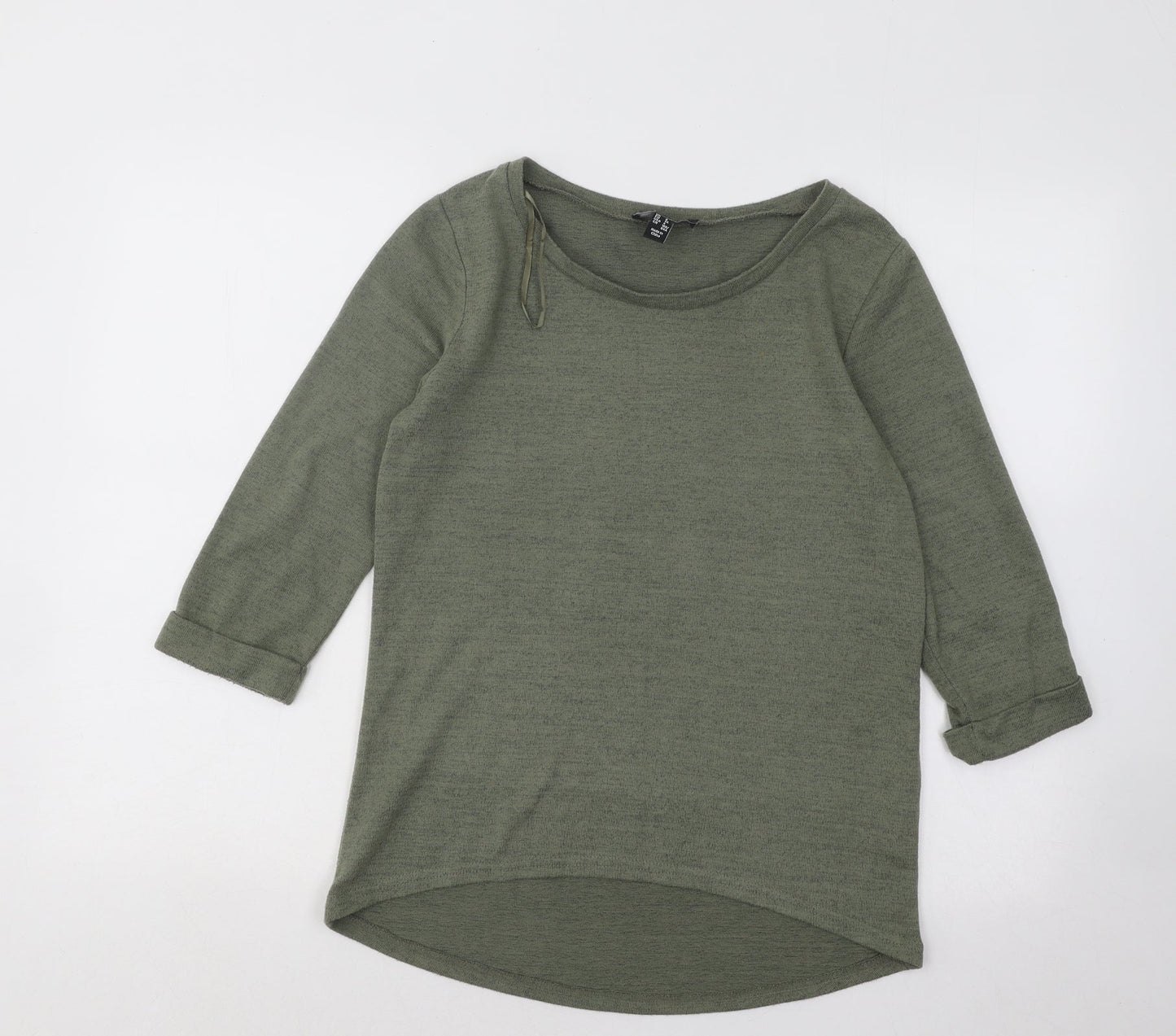 New Look Womens Green Boat Neck Polyester Pullover Jumper Size 8